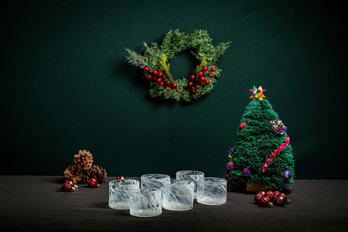 Vaso blanco chico único (set)