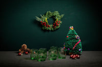 Vaso verde mediano único (set)