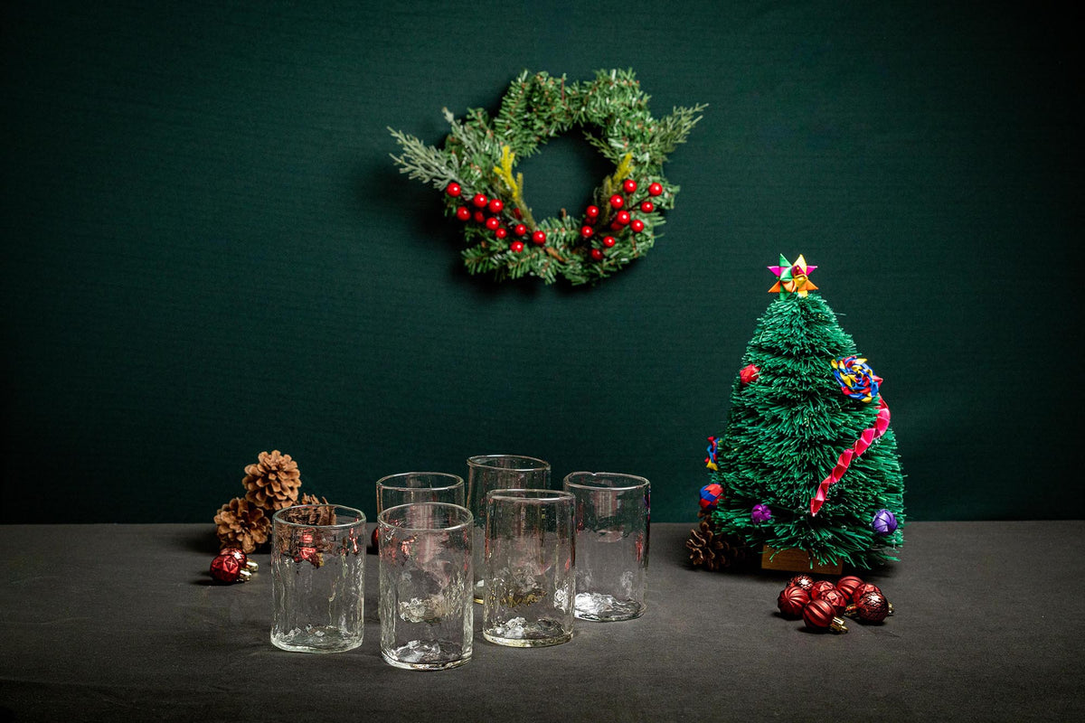 Vaso transparente grande único (set)